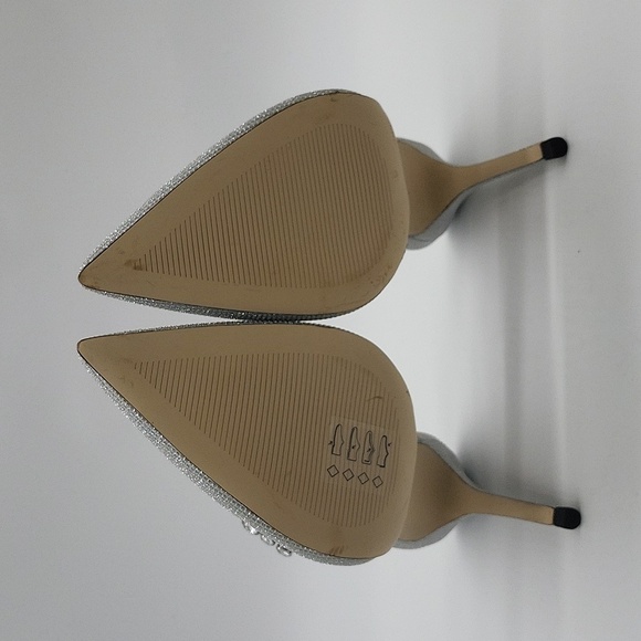 1773- MICHAEL Michael Kors Jessa Mule Pump Color Silver Size 8.5 NWT - Picture 7 of 11